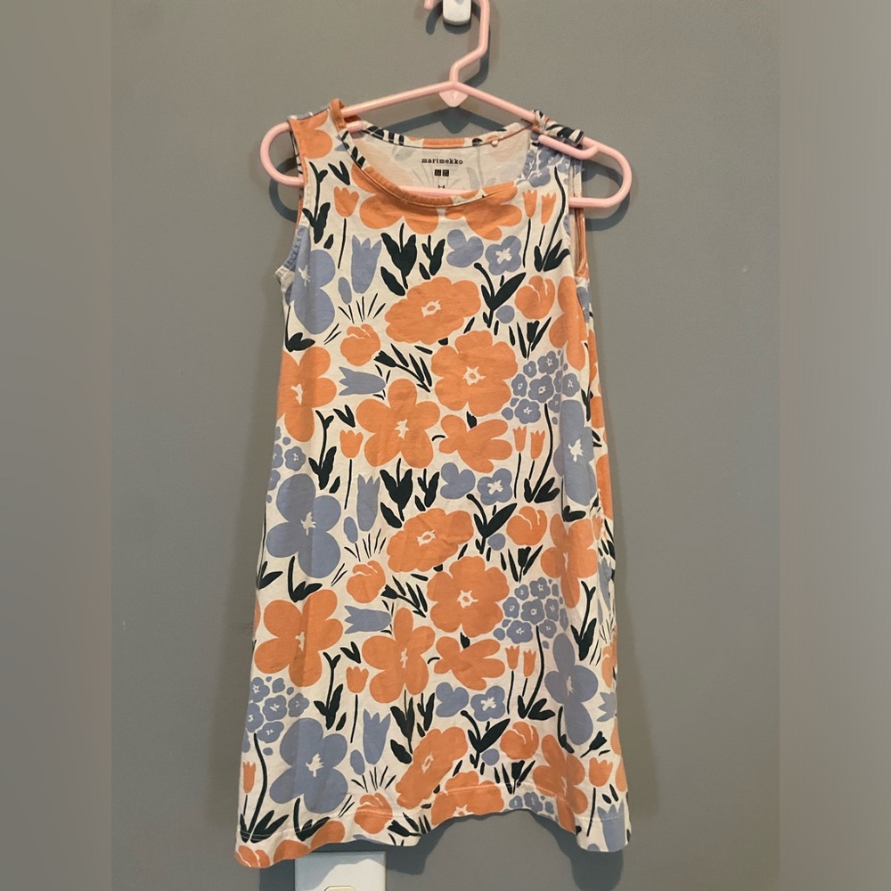 Marimekko‎ x Uniqlo Floral A-line Cotton Dress toddler 3-4